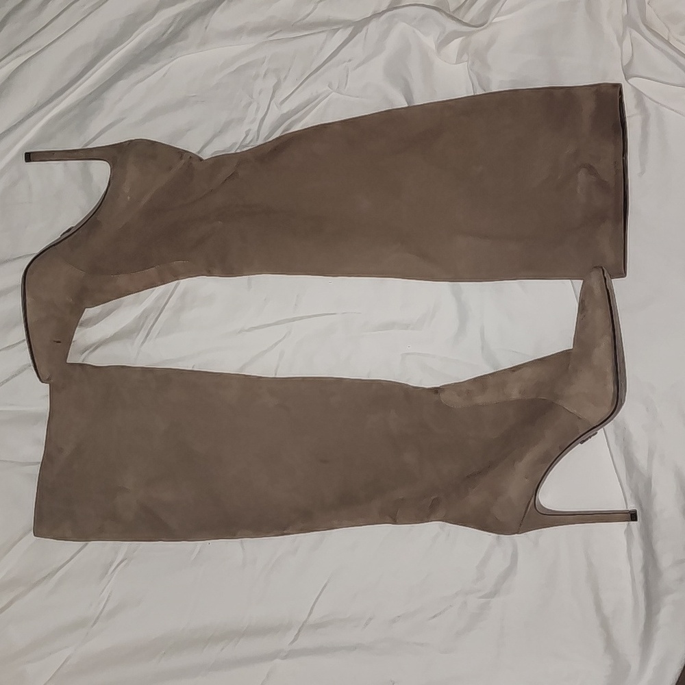 Prada slouchy suede stilleto boots 38.5